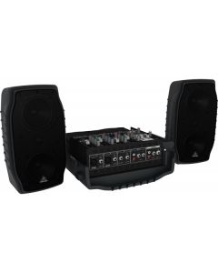 BEHRINGER PPA200 SISTEMA PORTATILE COMPATTO 5 CANALI 150 WATT CASSE + MIXER + MICROFONO +CAVI