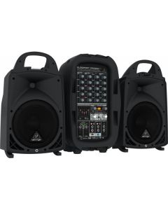 BEHRINGER PPA500BT SISTEMA PA PORTATILE COMPATTO + MICROFONO CON TROLLEY BLUETOOTH EFFETTI 500 WATT