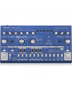 BEHRINGER TD-3 BU BLUE SINTETIZZATORE ANALOGICO DI BASSI CON STEP SEQUENCER ARPEGGIATORE E FILTRO RISONANTE EX-DEMO