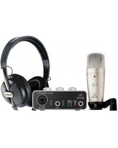 BEHRINGER U-PHORIA STUDIO BUNDLE INTERFACCIA AUDIO USB UM2 + MICROFONO C1 + CUFFIE HPS5000 EX-DEMO