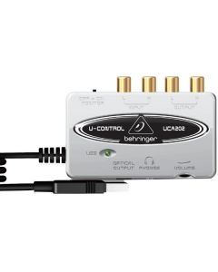 BEHRINGER UCA202 U-CONTROL INTERFACCIA AUDIO USB SILVER 48KHZ PC MAC + USCITA OTTICA S/PDIF + SOFTWARE