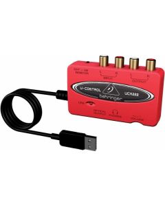 BEHRINGER UCA222 U-CONTROL INTERFACCIA AUDIO USB ROSSA 48KHZ + USCITA OTTICA S/PDIF + SOFTWARE