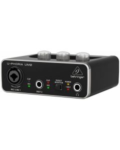 BEHRINGER UM2 U-PHORIA INTERFACCIA 2X2 USB SCHEDA AUDIO 2 IN 2 OUT PREAMPLIFICATORE MICROFONICO SOFTWARE PC MAC