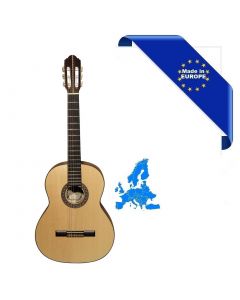 CHITARRA CLASSICA 4/4 SM40 MADE IN EUROPE TOP CEDRO MASSELLO FONDO-FASCE PALISSANDRO ROSETTA INTARSIATA MANICO MOGANO TASTIERA PALISSANDRO SCALA 650MM