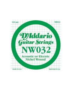 D'ADDARIO NW032  CORDA SINGOLA PER CHITARRA ACUSTICA/ELETTRICA