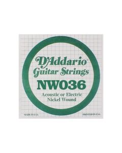 D'ADDARIO NW036  CORDA SINGOLA PER CHITARRA ACUSTICA/ELETTRICA