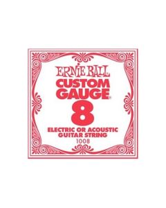 ERNIEBALL CUSTOM GAUGE 08 CORDA SFUSA PER CHITARRA ACUSTICA/ELETTRICA