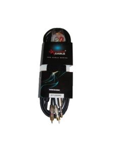 EXTREME 1JS2R3PRO JACK STEREO 1/4" 6,3mm - 2 RCA MASCHIO MT 3 CONNETTORI SMONTABILI + SET ANELLINI COLORATI IDENTIFICATIVI PER CONNETTORE