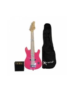 EXTREME EG80KIT PK MINI GUITAR PACK ROSA KIT CHITARA ELETTRICA + AMPLIFICATORE + CUSTODIA