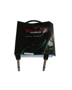 EXTREME JJ01 CAVO JACK-JACK 0,1 MT CON JACK DA 1/4" 6,3mm E CONNETTORI ANTISCIVOLO ERGONOMICI