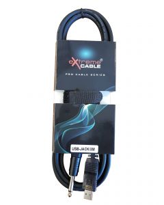 EXTREME USBJACK3M CAVO USB JACK 6,3 MM 1/4" CHITARRA / STRUMENTO PER REGISTRAZIONI PC BROADCASTING CONVERTITORE ANALOGICO DIGITALE 3 METRI