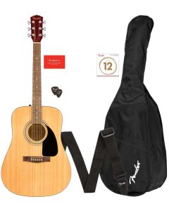 FENDER FA115 DREADNOUGHT PACK WALNUT KIT CON CHITARRA ACUSTICA BORSA TRACOLLA PLETTRI E LEZIONI ONLINE