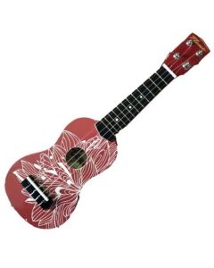 FLAME UK18 UKULELE SOPRANO 12 TASTI FLOWER DESIGN