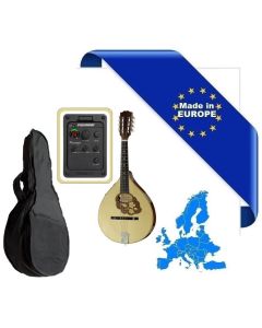 HORA MANDOLA CONTRALTO IRLANDESE RGII-P MADE IN EUROPE ( MANDOLINO ) FISHMAN PRESYS 101 TOP ABETE MASSELLO FONDO ACERO MASSELLO FASCE MANICO ACERO SCALA 402mm + BORSA