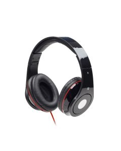 GMB AUDIO FOLDING STEREO HEADPHONES 'DETROIT', BLACK