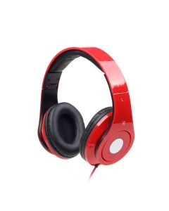 GMB AUDIO FOLDING STEREO HEADPHONES 'DETROIT', RED