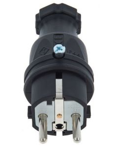 PCE-324015 SPINA SCHUKO 16A 3P (1P+N+T) 250V IP44 3 POLI MASCHIO NERA SAFETY PLUG EU/B/F