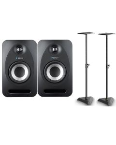 TANNOY REVEAL 502 COPPIA STUDIO MONITOR BIAMPLIFICATI 2 VIE 5"/ 1" 75 WATT + COPPIA STATIVI GRAVITY SP3202 BUNDLE