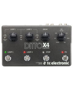 TC ELECTRONIC DITTO X4 LOOPER EFFETTO STEREO A PEDALE LOOP TRUE BYPASS