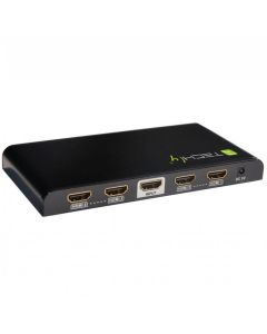 TECHLY SPLITTER HDMI 4K UHD 3D 4 VIE IN METALLO CON ALIMENTATORE