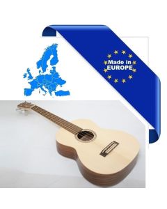 UKULELE BARITONO MADE IN EUROPE TAVOLA ABETE MASSELLO FONDO FASCE NOCE TASTIERA IN PALISSANDRO